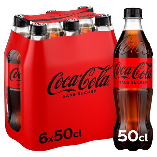 [5449000134554] COCA-COLA Carbonated soft drink with plant extracts sugar-free 6 x 50 cl