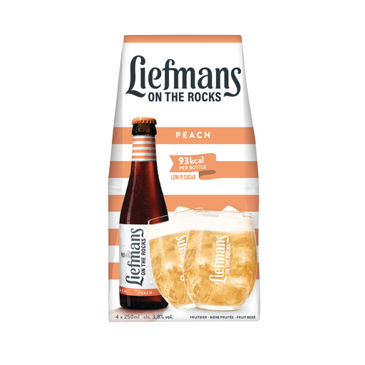 [5411686702570] LIEFMANS Fruity beer peach flavor 4 x 25 cl