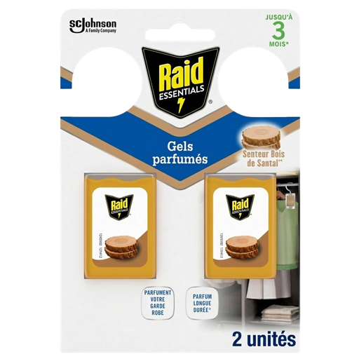 [5000204400236] RAID Essentials Moth Repellent Gel Sandalwood x2