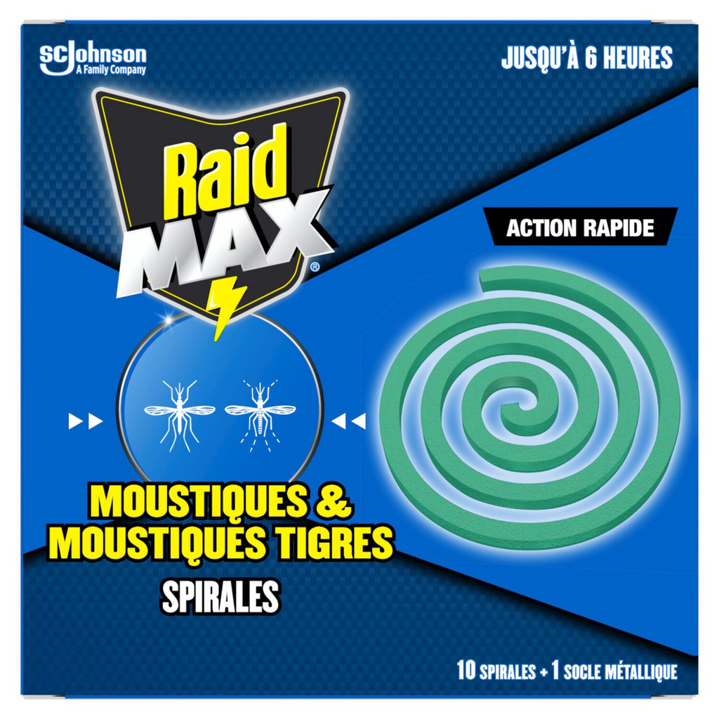 10 Spirales Anti-Moustiqu E Usage Exterieur Raid