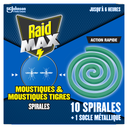 RAID Espiral Anti-Mosquitos e Mosquitos Tigre Proteção Exterior x10