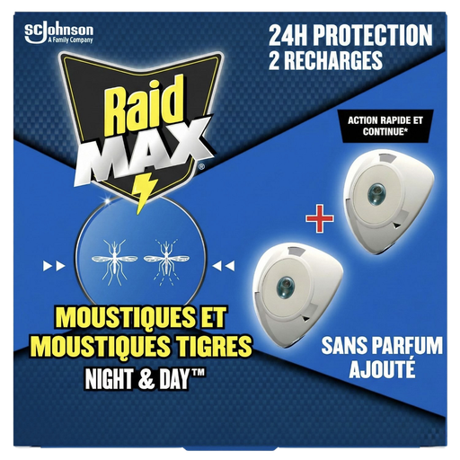 [5000204358902] RAID Mosquito Repellent Night & Day Refills Fragrance Free 2 x 54 ml