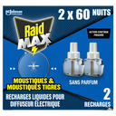 RAID Liquid refills for electric mosquito and tiger mosquito diffuser 2x60 nights 2x36ml