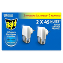 RAID Difusor elétrico líquido repelente antimosquitos 2x45 noites, lote de 2 difusores