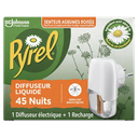 PYREL Diffuseur liquide électrique répulsif moustiques agrumes boisés 1 diffuseur + 1 recharge