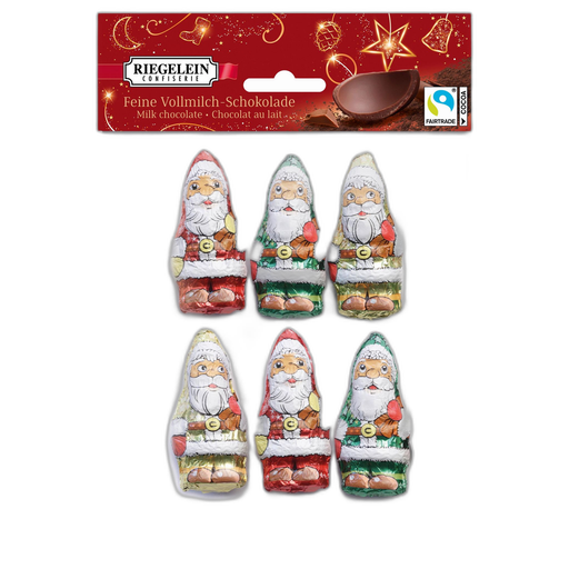 [4013900520895] RIEGELEIN Assortiment de petits pères noël au chocolat au lait 75 g