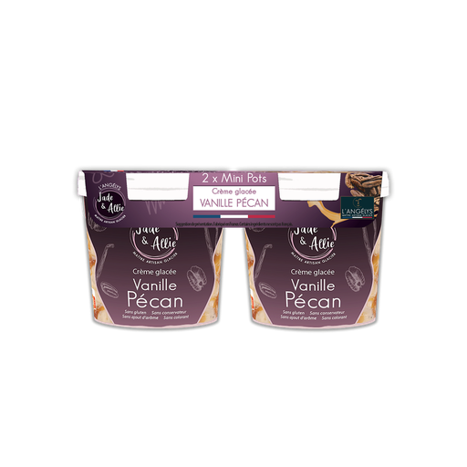 [3760385230924] ANGELYS Mini crème glace vanille noix pecan coulis caramel 2 x 70 g