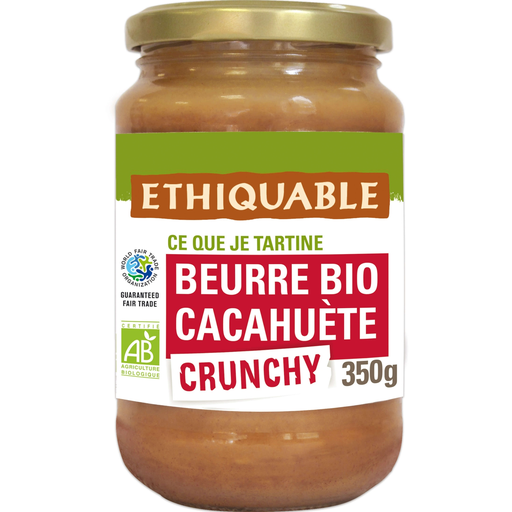 [3760278866964] ETHIQUABLE Beurre de cacahuètes crunchy BIO 350 g