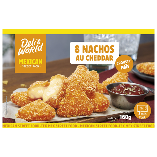 [3760184013872] DELI'S Cheddar nachos 8 pieces 160 g