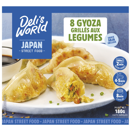 [3760184013780] DELI'S WORLD Gyozas a la Plancha con Verduras caja de 8 gyozas