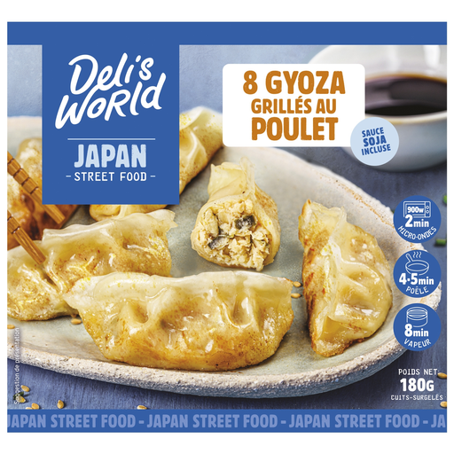[3760184013773] DELI'S WORLD Gyozas a la Plancha con Pollo caja de 8 gyozas