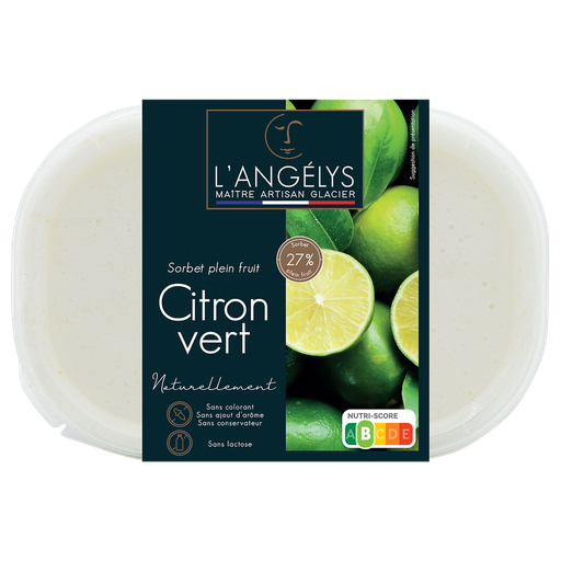 [3760039982537] L'ANGELYS Sorbete de Limón Verde 0.5 kg