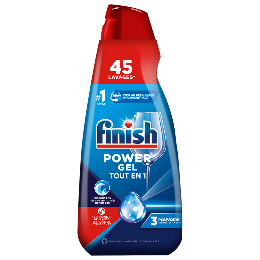 FINISH Power Gel lavavajillas todo en 1 900 ml