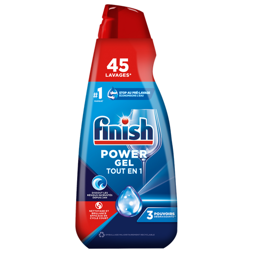 [3665468403298] FINISH Power Gel lavavajillas todo en 1 900 ml