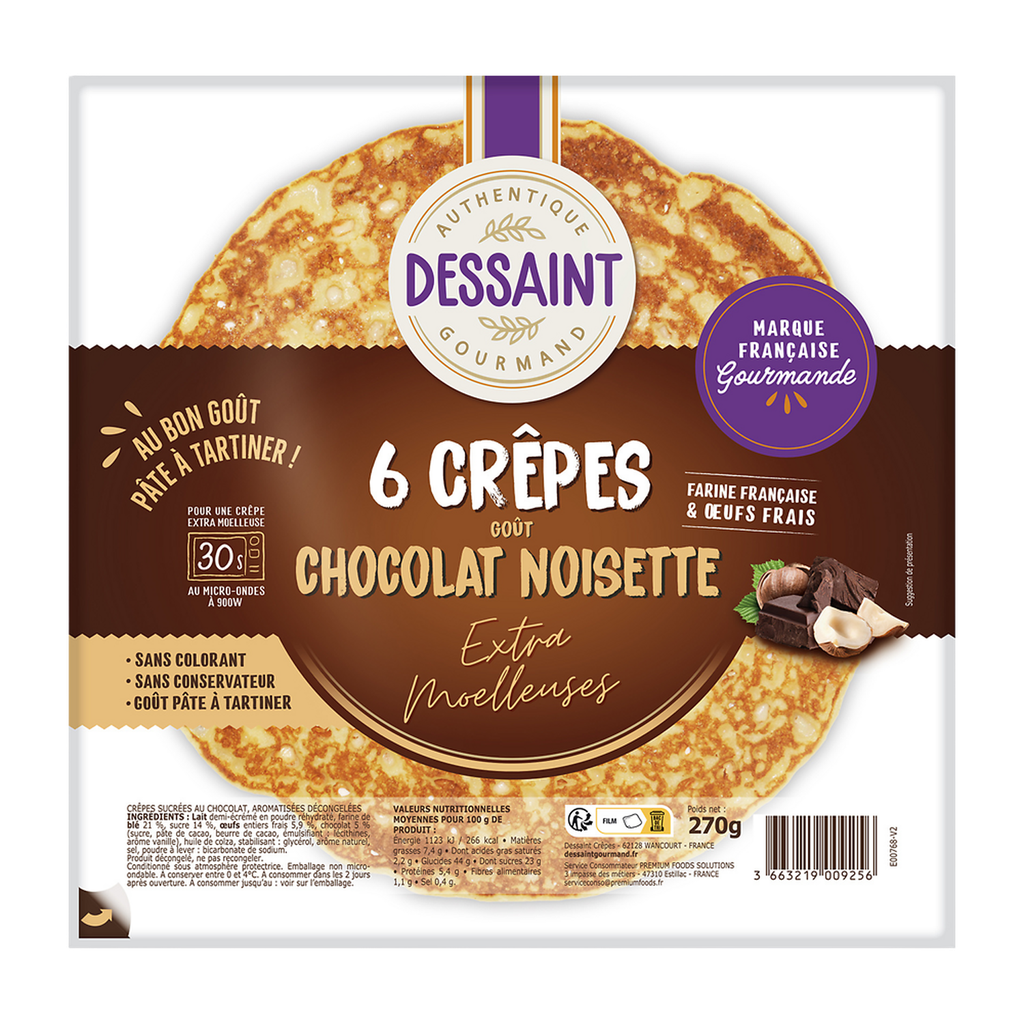 DESSAINT TRAITEUR Crepes de chocolate y avellana 270 g