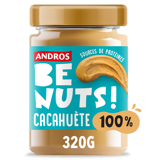 [3608580157885] ANDROS Crema de cacahuete be nuts! 100% cacahuete 320g