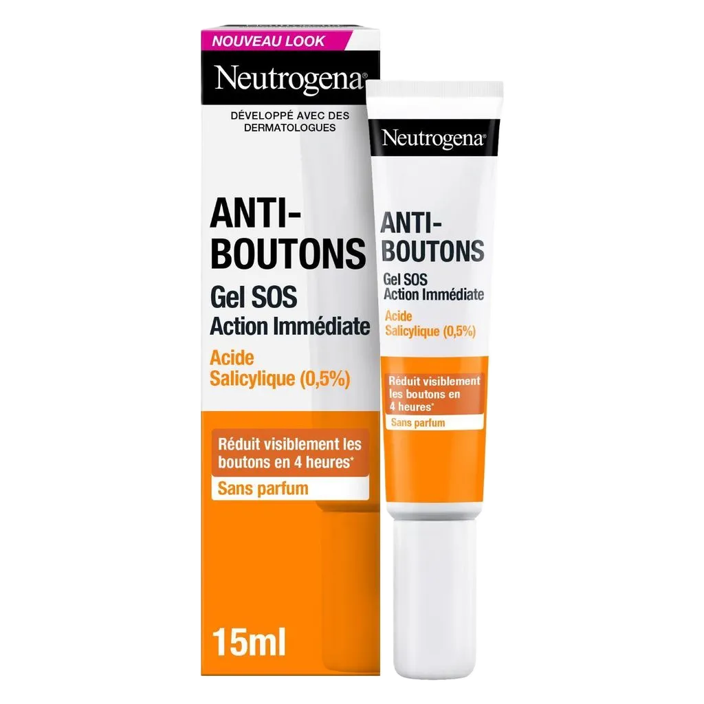 Neutrogena Gel Anti-Boutons Sos Action Immédiate À L'Acide Salicylique Peaux Acnéiques 15Ml
