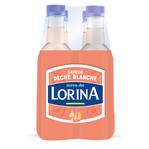 [3551720208995] LORINA Flavoured Water White Peach 4 x 33 cl