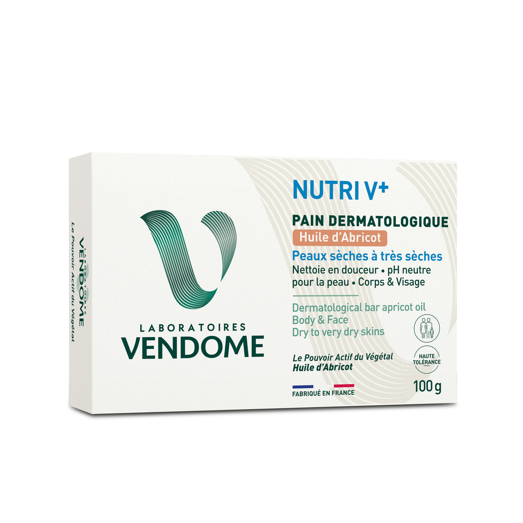 LABORATOIRES VENDOME Sabonete dermatológico Nutri V+ óleo de alperce 100 g