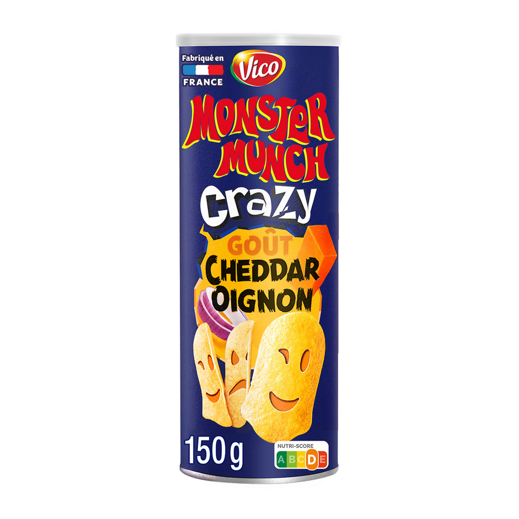 MONSTER MUNCH Petits monstres salés goût cheddar oignon 150 g