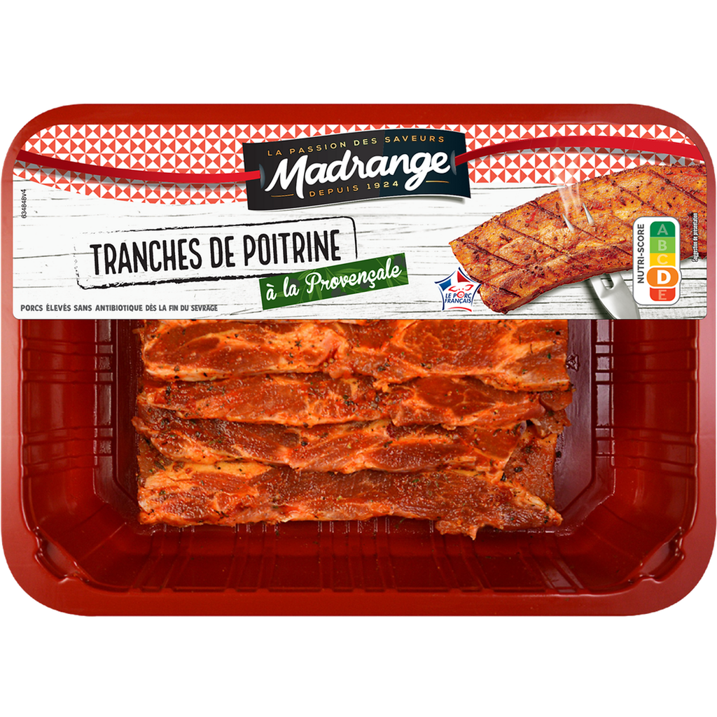 MADRANGE Barriga de porco marinada à provençal 375 g