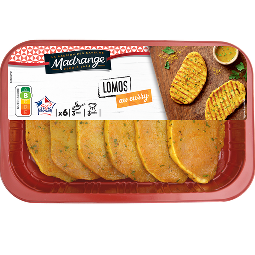 [3273625800578] MADRANGE Pork loin slices curry marinade 300 g