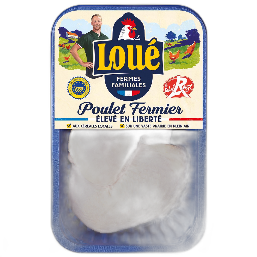 LOUE Free-range white chicken thighs Label Rouge 2 pieces 480 g