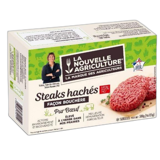[3265980314159] LA NOUVELLE AGRICULTURE Hambúrguer de vaca estilo talho 4 x 125 g