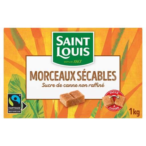 [3220034941712] SAINT LOUIS Açúcar de cana não refinado em cubos divisíveis 1 kg