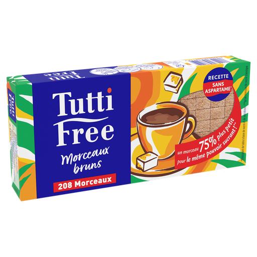 [3220032538112] TUTTI FREE Cubos de açúcar mascavado 290 g