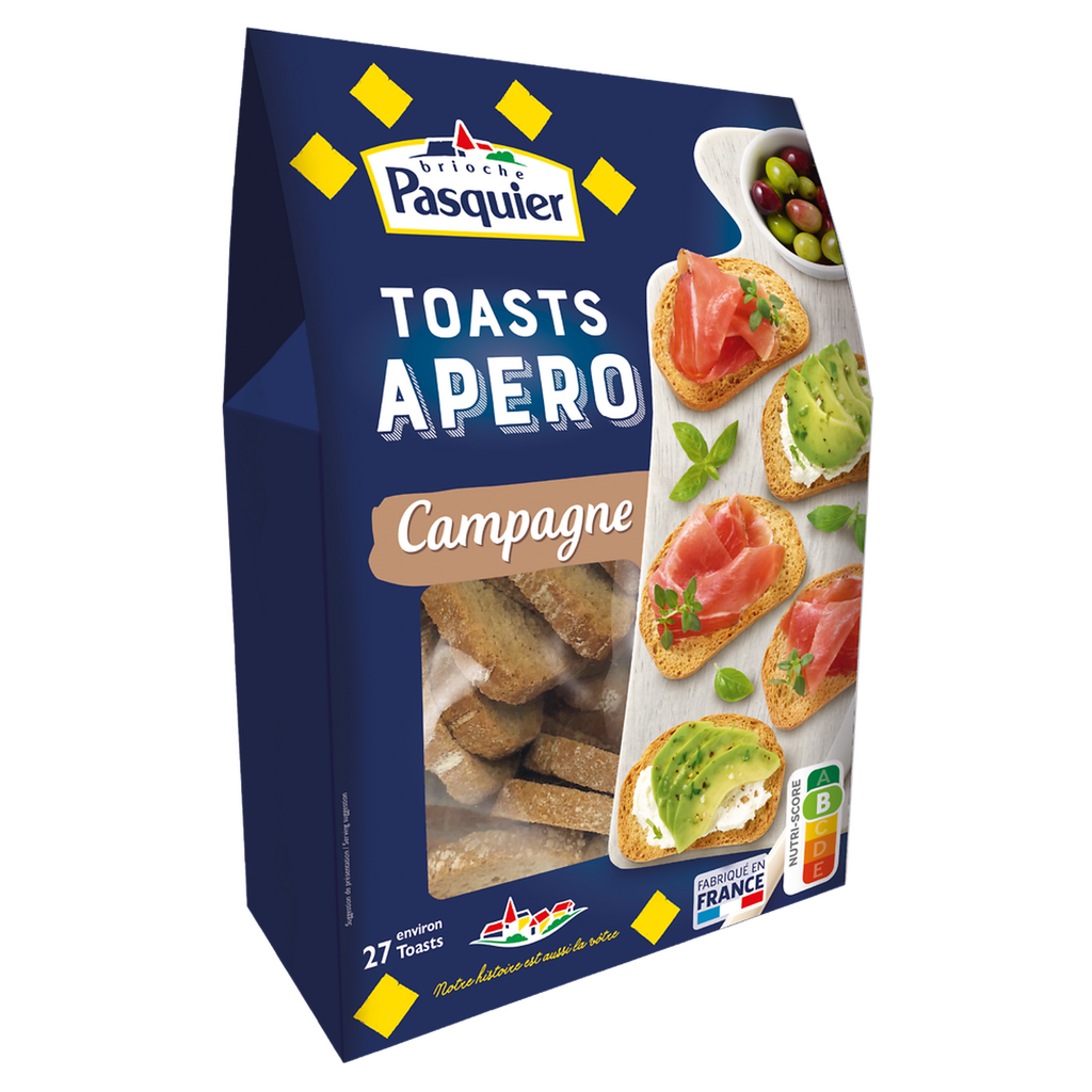 PASQUIER Brioche Toasts apéro campagne 100 g