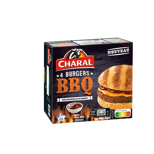 [3181232520430] CHARAL Burger BBQ 4 pièces 0.44 kg