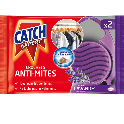 [3178041368094] CATCH Anti-Moth Hooks Lavender Scent x2