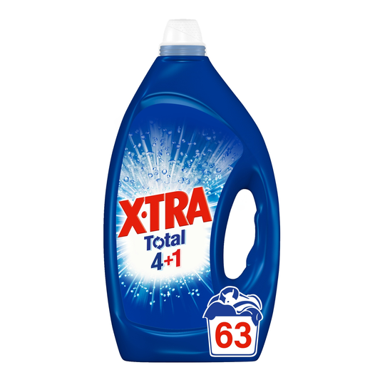[3178041358255] X-TRA Detergente líquido Total 4+1 63 lavados 2,835 L