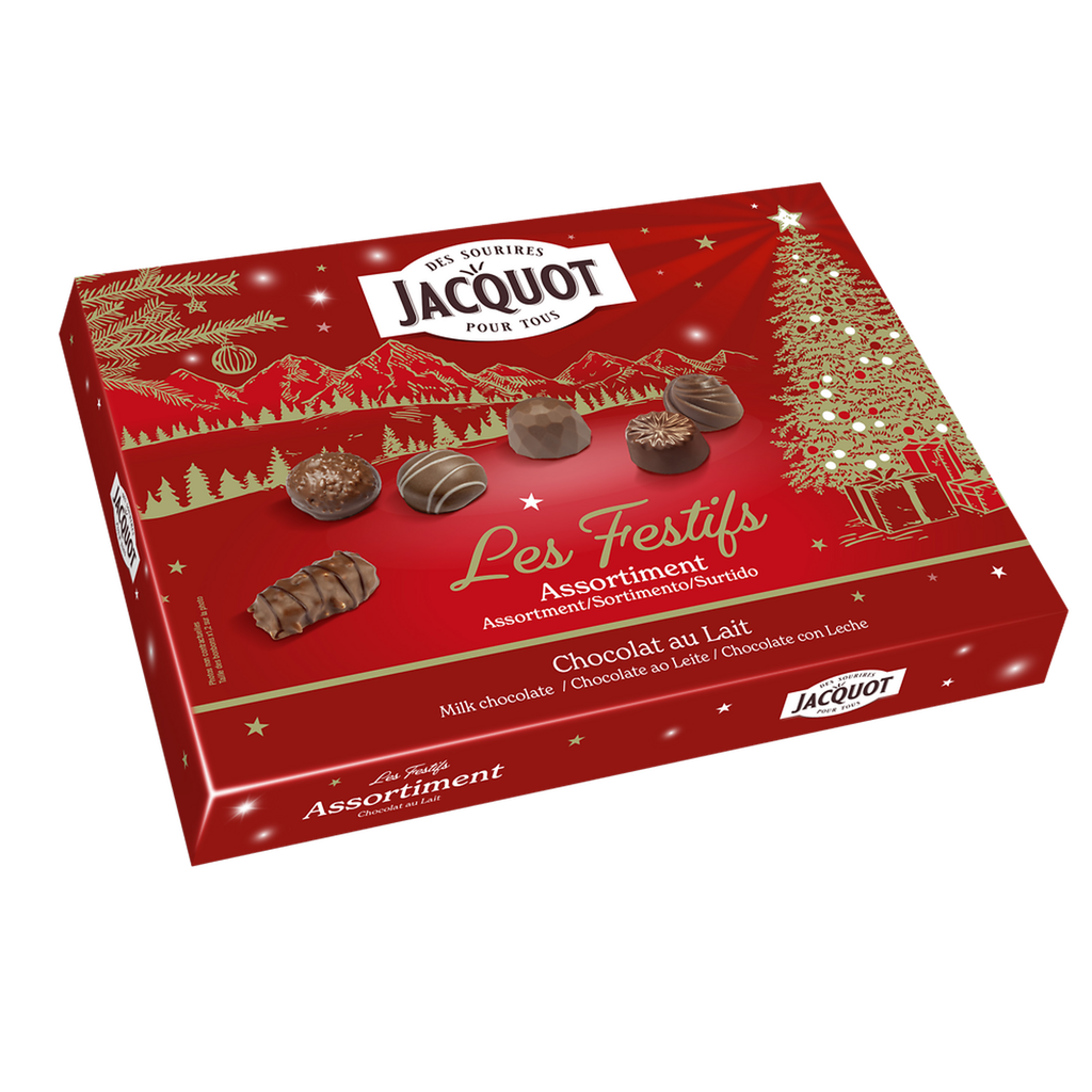 JACQUOT Les Festifs surtido de bombones de chocolate con leche 214 g