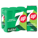 7UP Bebida gaseosa com extratos de limão e lima 6 x 33 cl
