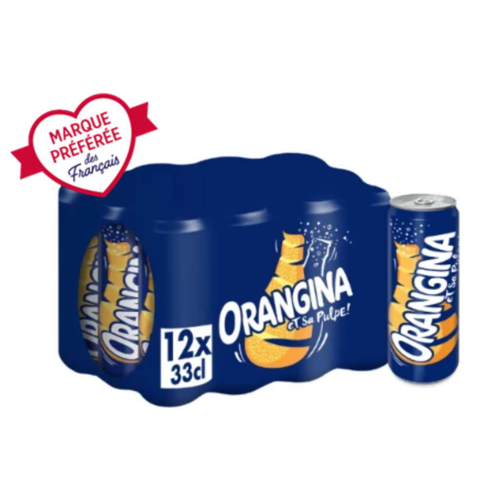 ORANGINA Bebida gaseosa de naranja Slim 12 x 33 cl