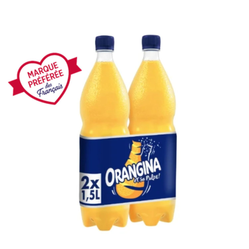 [3124480200440] ORANGINA Bebida gaseosa de naranja 2 x 1,5 L