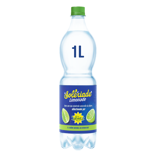 [3068320132396] SALVETAT Solériade bebida gaseificada com aroma natural de lima 1 L