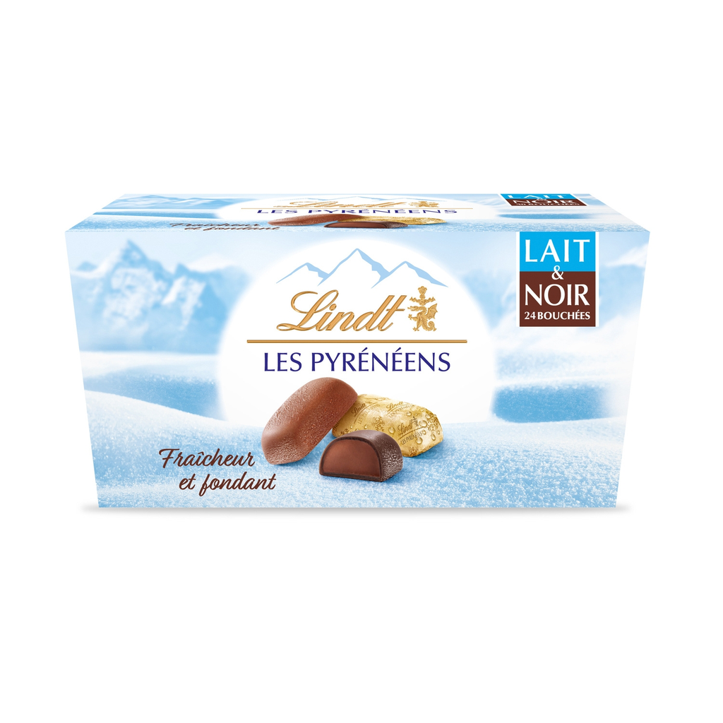 LINDT Les Pyrénéens ballotin de bombons de chocolate de leite e negro 175 g