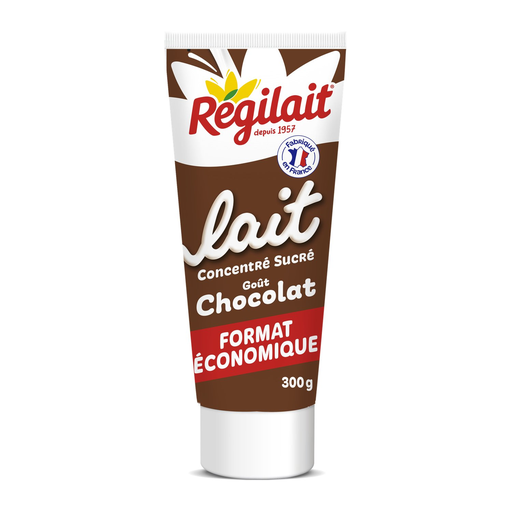[3043936011037] REGILAIT Leite condensado açucarado sabor chocolate 300 g