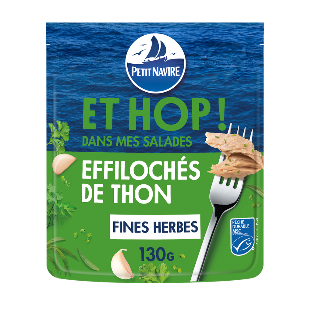 PETIT NAVIRE Éffilochés de thon Fines Herbes MSC 130 g