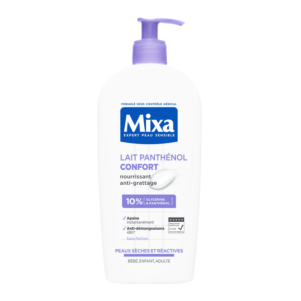 Mixa Lait Corps Peau Sèche Et Réactive Anti-Démangeaisons 48H Panthénol Confort Flacon-Pompe De 400Ml