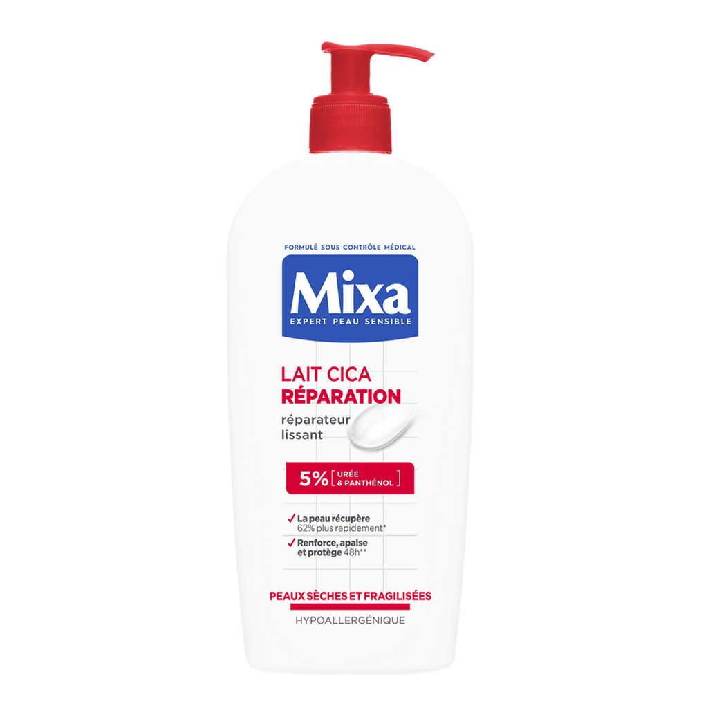 Mixa Lait Corps Peau Sèche Et Fragilisée Cica Réparation Répare Et Lisse Flacon-Pompe De 400Ml