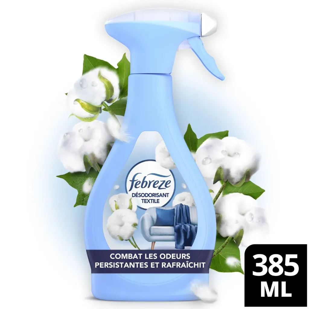 Febreze Désodorisant Textile Pureté De Coton Spray De 385Ml