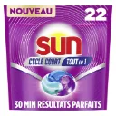 Sun Capsules Pour Lave-Vaisselle Tout En 1 - Cycle Court Paquet De 22 Capsules