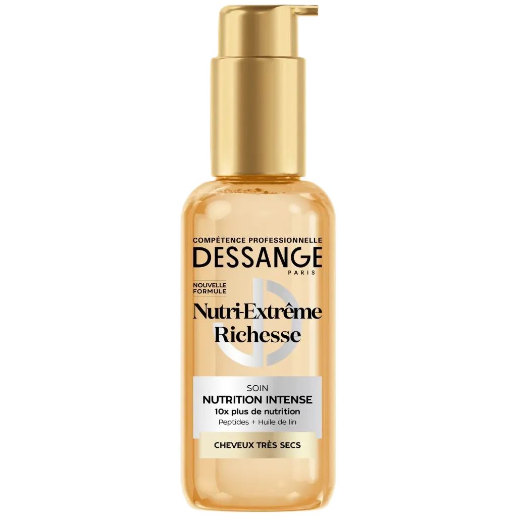 Dessange Soin Cheveux Cheveux Très Secs Nutrition Intense Peptides Huile De Lin Flacon De 110Ml