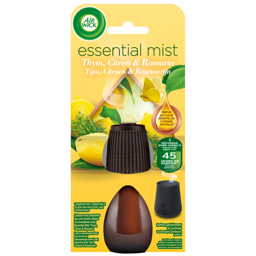 [3059943026070] AIR WICK Recarga Difusor Essential Mist Tomilho Limão Alecrim 20 ml