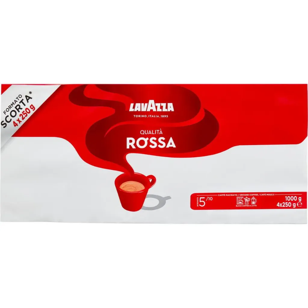 Lavazza 4X250G Qualita Rossa 4-Pack - Coffee Ground