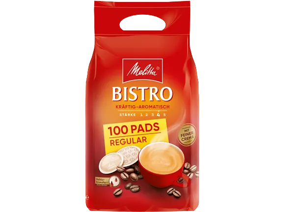 Melitta 100Pcs Bistro Kraftig Senseo Pads /8